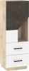 Pax 50 alacsony könyvespolc 2 ajtó 2 fiók - Endgrain tölgy - Fehér - Granada barna