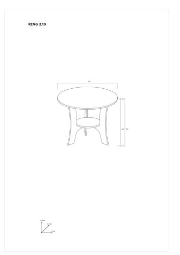 Ring 2D dohányzóasztal - Endgrain tölgy