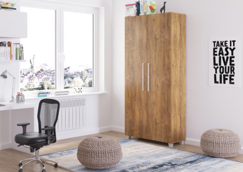 Teddy szekrényágy 90 - Burgundy tölgy