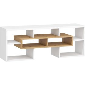 Rio TV-állvány - Artisan tölgy - Fehér