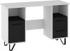 Boss íróasztal 1 ajtó 2 fiók - Fehér - Fényes fekete