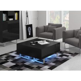 King dohányzóasztal - Fekete - Fényes fekete