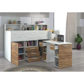 Neo galériaágy jobbos - Fehér tölgy - Arany tölgy