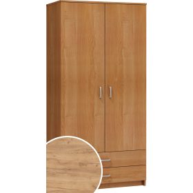 Szafa gardróbszekrény 2 ajtó 2 fiók - Arany tölgy