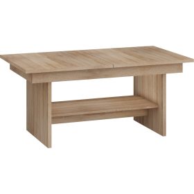   Dallas  emelhető és kihúzható dohányzóasztal - Világos Sonoma tölgy