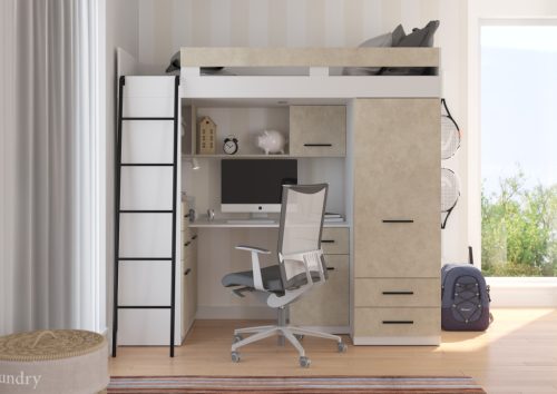 Smyk galériaágy balos - Fehér - Granada mandula