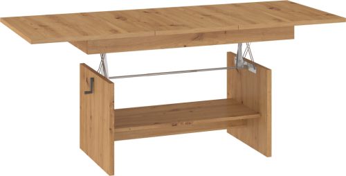 Dallas  emelhető és kihúzható dohányzóasztal - Artisan tölgy