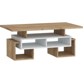 Rio dohányzóasztal S - Fehér tölgy - Arany tölgy