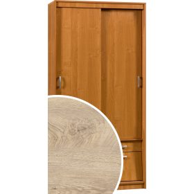   Aleksander 3 tolóajtós gardróbszekrény tükör nélkül - Endgrain tölgy