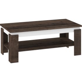 Beta dohányzóasztal - Grange tölgy - Fényes fehér