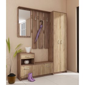 Előszoba bútor szett 1 - Tobacco tölgy - Arany tölgy