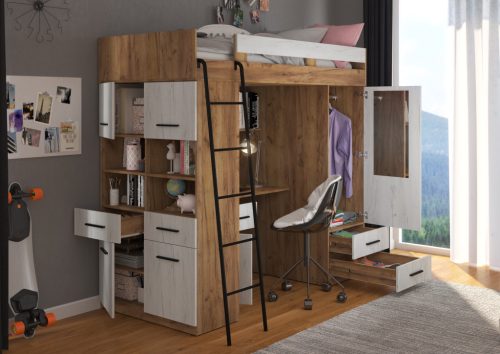 Level galériaágy balos - Arany tölgy - Fehér tölgy