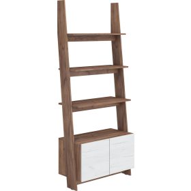   Rack 80 1D könyvespolc 2 ajtó - Tobacco tölgy - Fehér tölgy