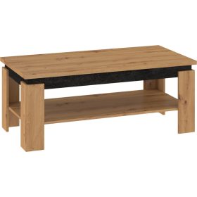 Beta dohányzóasztal - Artisan tölgy - Beton fekete