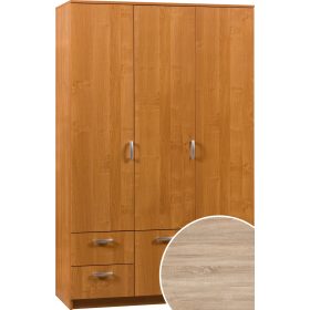   Wenecja 2 gardróbszekrény 3 ajtó 2 fiók tükör nélkül - Világos Sonoma tölgy