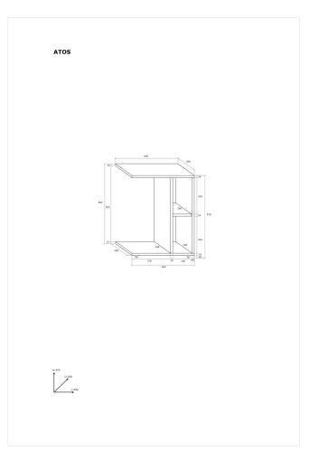 Atos kisasztal - Világos Sonoma tölgy
