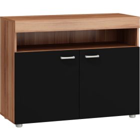 Max komód 2 ajtó - Wallis szilva - Fényes fekete