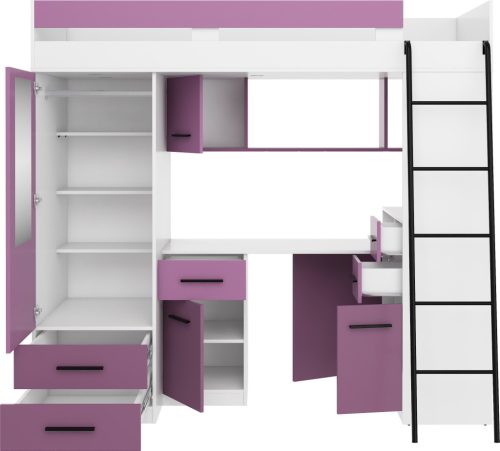 Smyk galériaágy jobbos - Fehér - Levendula - Lila