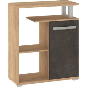   Angel alacsony könyvespolc 1 ajtó - Cremona tölgy - Granada barna