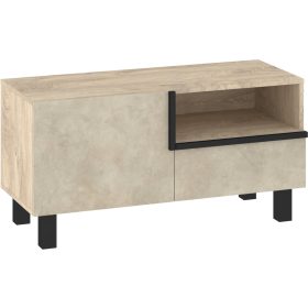   Lars TV-állvány 1 ajtó 1 fiók - Endgrain tölgy - Granada mandula