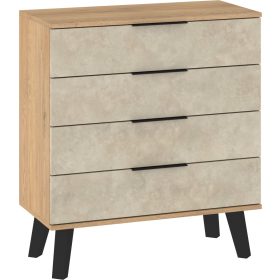 Sven komód 4 fiók - Cremona tölgy - Granada mandula