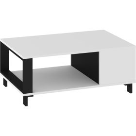 Vegas dohányzóasztal - Fehér - Fekete