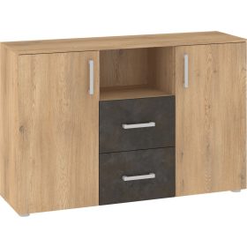   Stella komód 2 ajtó 2 fiók - Cremona tölgy - Granada barna