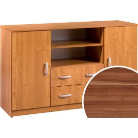   Komód 2 ajtó 2 fiók nyitott polc K-1442S2DW6 - Wallis szilva