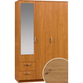   Wenecja 1 gardróbszekrény 3 ajtó 2 fiók tükörrel - Artisan tölgy