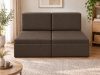 Oregon ágyneműtartós dupla fotelágy 140 cm - Sötétbarna