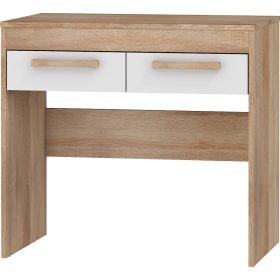   Maximus fésülködő asztal 2 fiók - Világos Sonoma tölgy - Fényes fehér