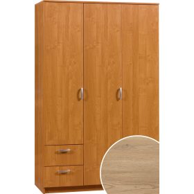   Wenecja 1 gardróbszekrény 3 ajtó 2 fiók tükör nélkül - Cremona tölgy