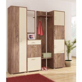 Előszoba bútor szett 5 - Tobacco tölgy - Krém