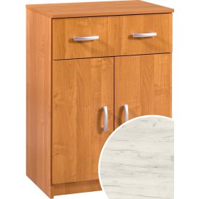 Komód 2 ajtó 1 fiók K-6041S2D - Fehér tölgy