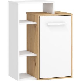 Rio komód 1 ajtó balos - Artisan tölgy - Fehér