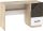 Pax 120 íróasztal 1 ajtó 1 fiók - Endgrain tölgy - Fehér - Granada barna