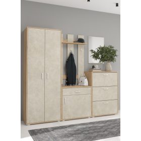 Előszoba bútor szett 3 - Cremona tölgy - Granada mandula