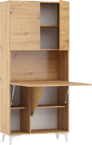Megan 1 többfunkciós szekrény felhajtható asztallappal 3 ajtó - Artisan tölgy
