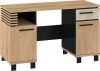 Lamir íróasztal 2 ajtó 1 fiók - Cremona tölgy - Granada mandula - Fekete