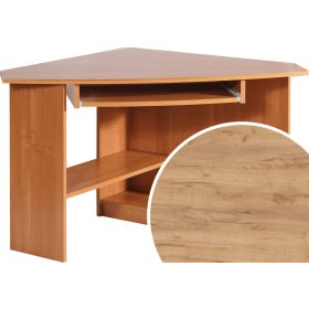 Caren sarok számítógépasztal balos - Arany tölgy