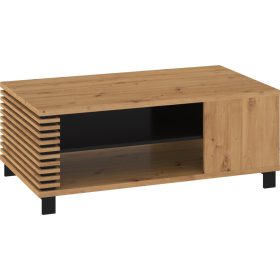   Lamir dohányzóasztal P téglalap alakú - Artisan tölgy - Fekete