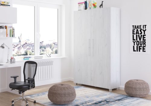 Teddy szekrényágy 120 - Fehér tölgy