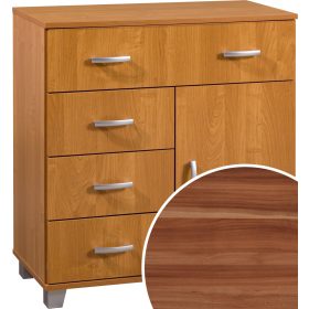 Komód 1 ajtó 4 fiók KN-8044S1D - Wallis szilva