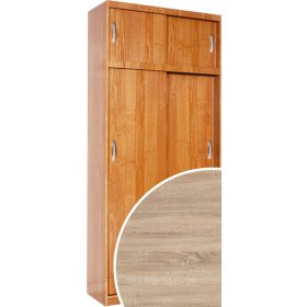   Aleksander 1 tolóajtós gardróbszekrény tükör nélkül - Világos Sonoma tölgy