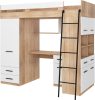 Level galériaágy jobbos - Világos Sonoma tölgy - Fehér