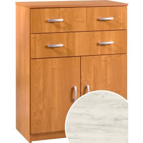 Komód 2 ajtó 2 fiók K-8052S2D - Fehér tölgy