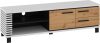 Lamir TV-állvány 1 ajtó 2 fiók - Fehér - Artisan tölgy - Fekete
