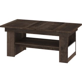   Maximus emelhető és kihúzható dohányzóasztal - Grange tölgy - Fényes fehér