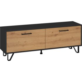 Boss TV-állvány 140 - Fekete - Artisan tölgy