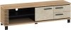 Lamir TV-állvány 1 ajtó 2 fiók - Cremona tölgy - Granada mandula - Fekete